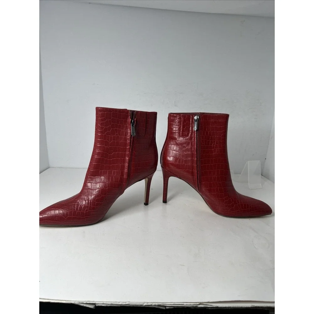 SAM EDELMAN 'Olie' Spiced Red Croc‎ Bootie size 9